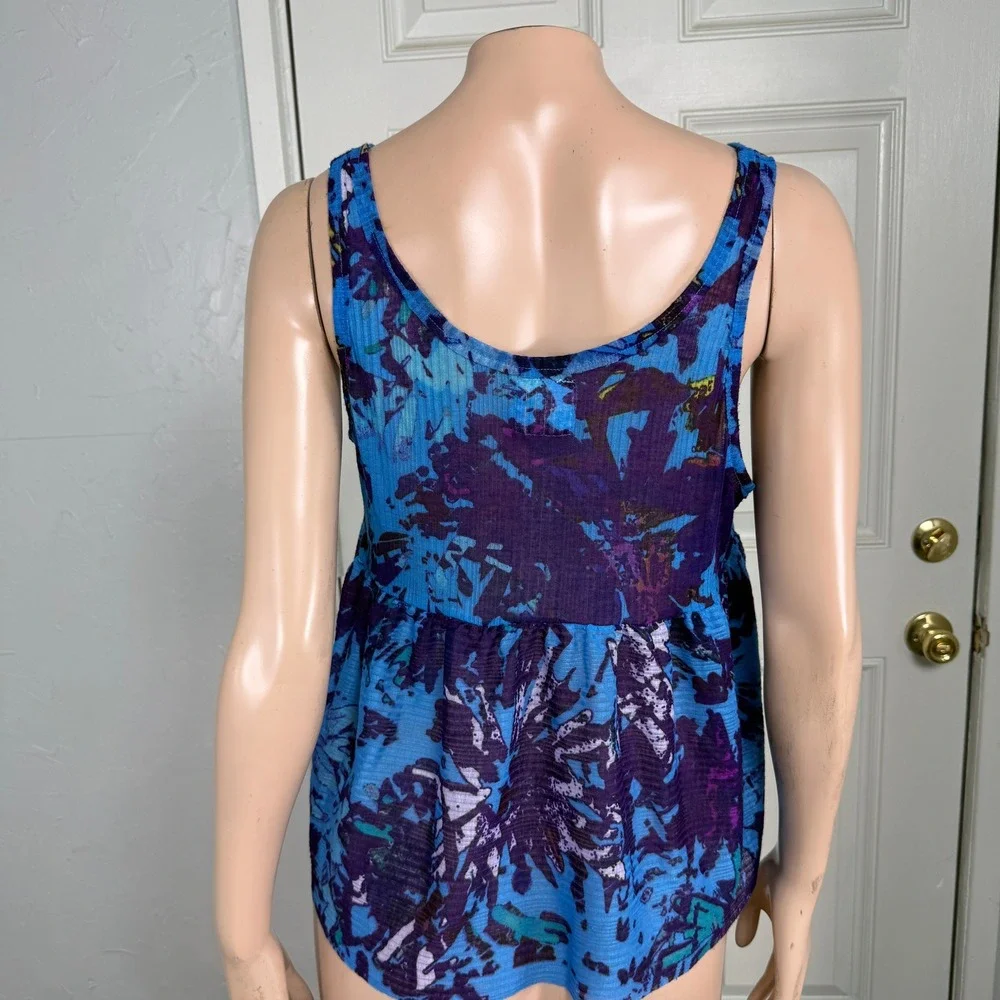 Vintage Y2K Free People Shirt XS Cotton Tank Top Babydoll Ribbed Scoop neck N20